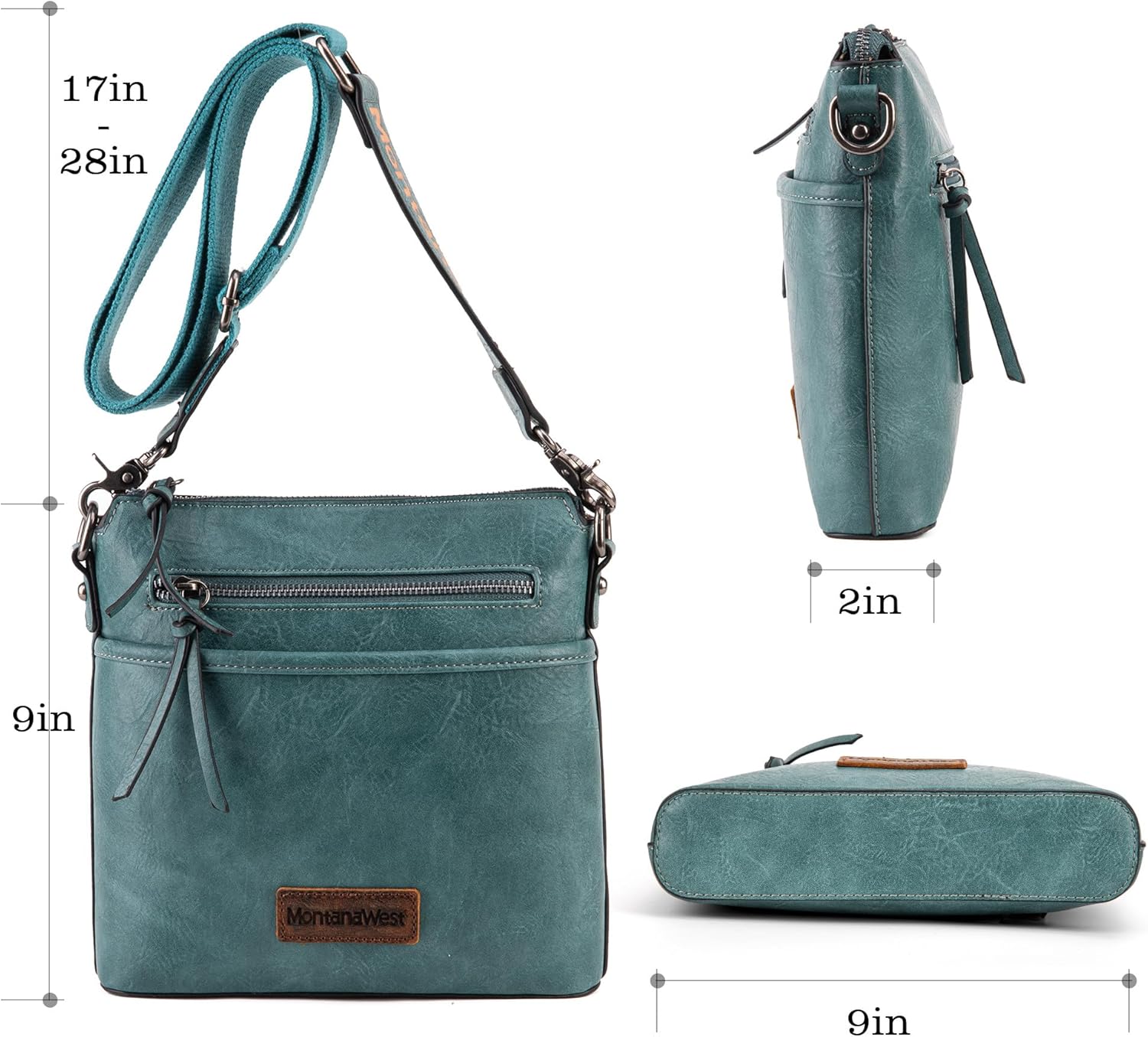 Montana West Crossbody Bag for Women Multi Pocket Cross Body Bag Purses with Guitar Strap - Image 5