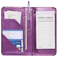 Vista 11 de Libreta para servidores con bolsillo con cremallera y cierre magnético, libreta de servidor, libro para camarera, libro de servicio con bolsillo