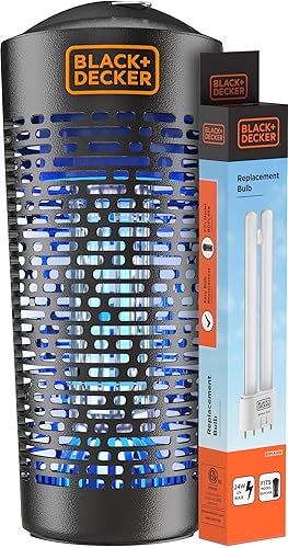 BLACK+DECKER Exterminador de insectos, repelente de mosquitos y trampas para moscas para interiores, exterminador de mosquitos y asesino, atrapa
