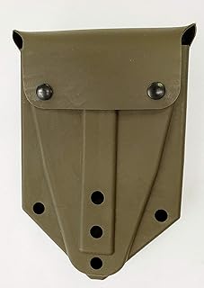 USGI Entrenching Tool Cover - Brown, Plastic, 3 Pockets - Genuine G.I. Surplus