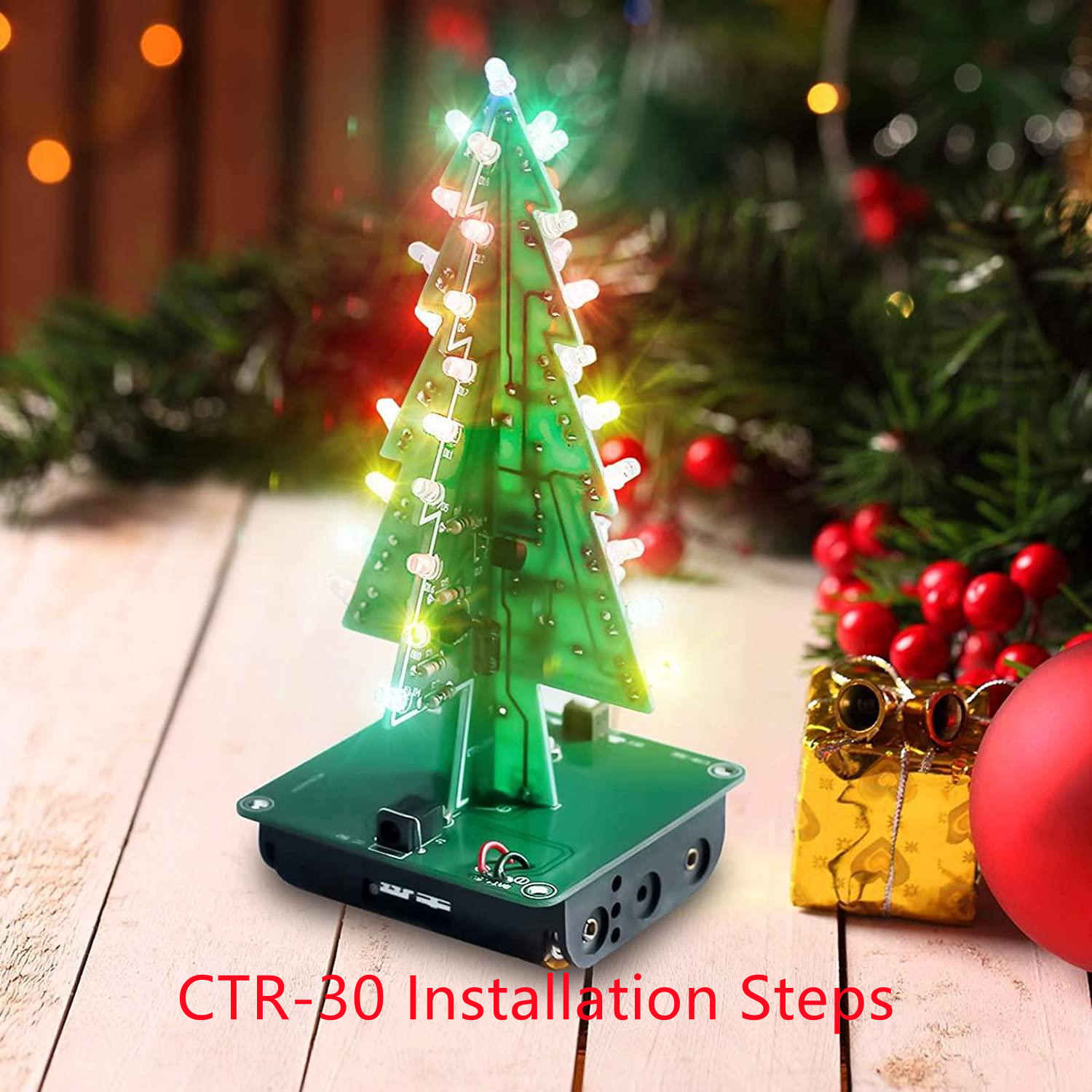 Kleurrijke 3D Xmas Kerstboom LED DIY Kits, 7 Kleuren Flash RGB LED Circuit Elektronische Assemble Kits, 37 LED 3D Xmas Tree Soldeer Kit voor Leren Onderwijs STEM Educatief