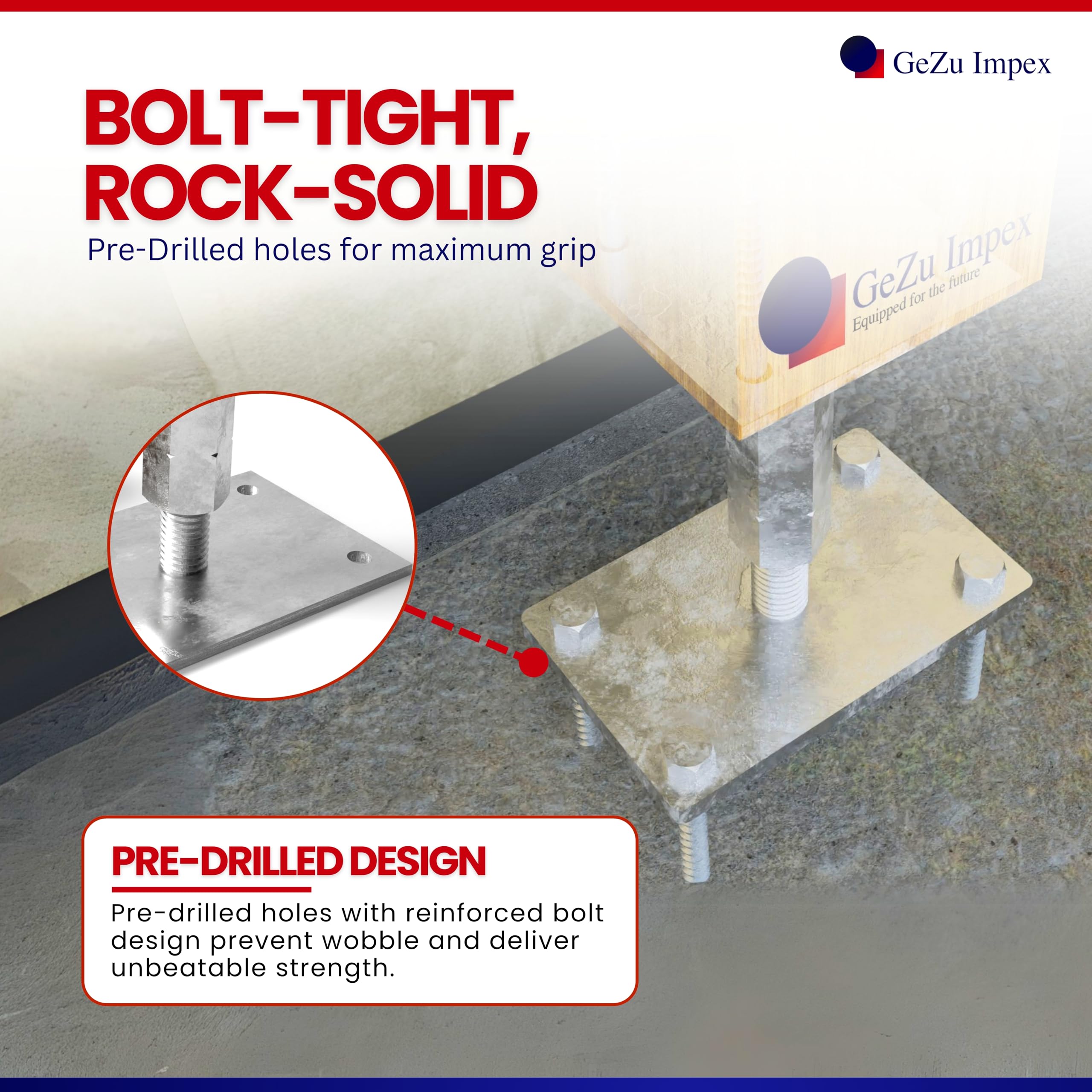Screw Post Support 110 X 110 X 250 Mm Adjustable Hot-Dip Galvanised Height Adjustable Concrete Anchor Base For Fence Posts - View #11