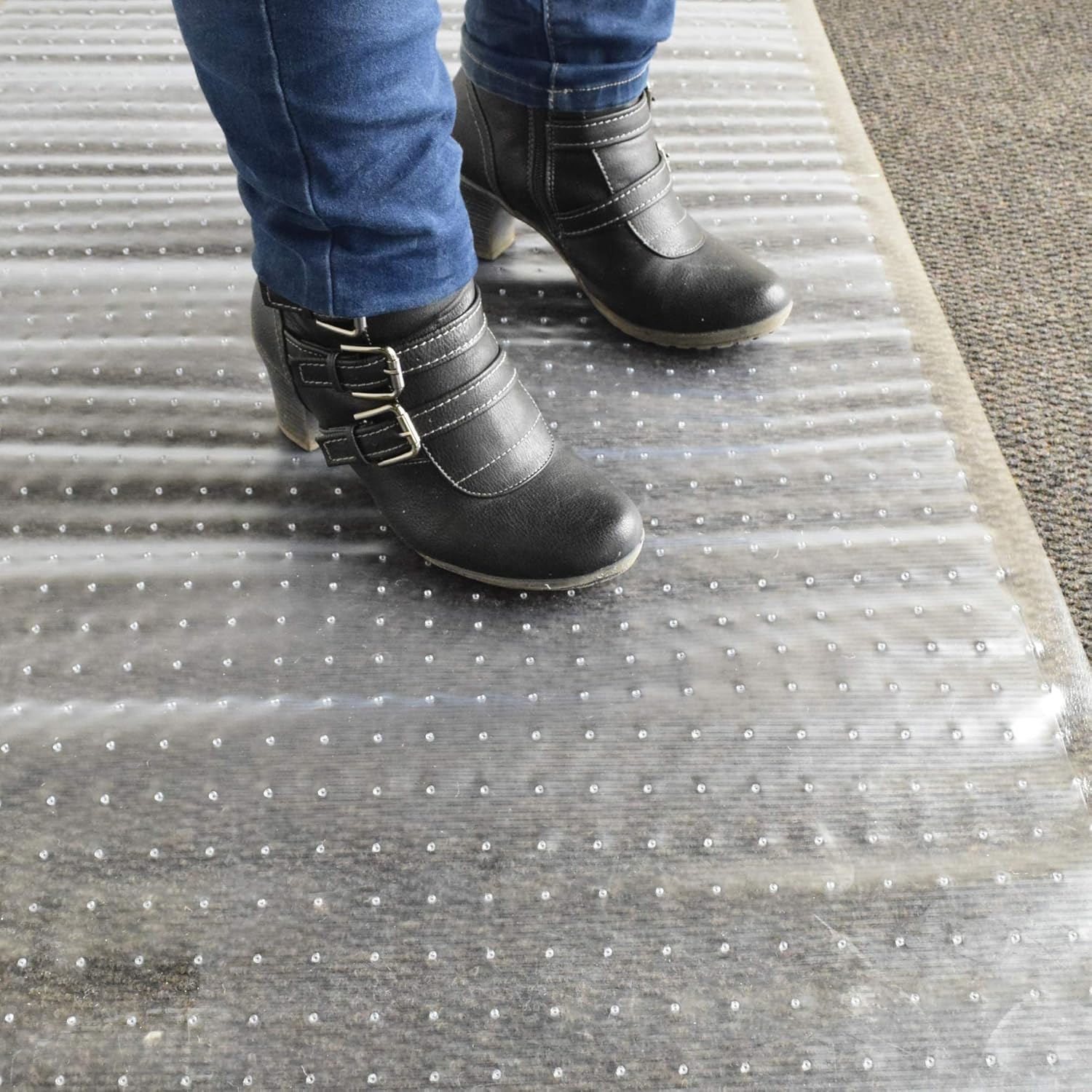 iCustomRug Low Pile Area Rug Protection, Variety of Sizes, Clear Vinyl with Anti-Skid Back and Surface 27" X 12'