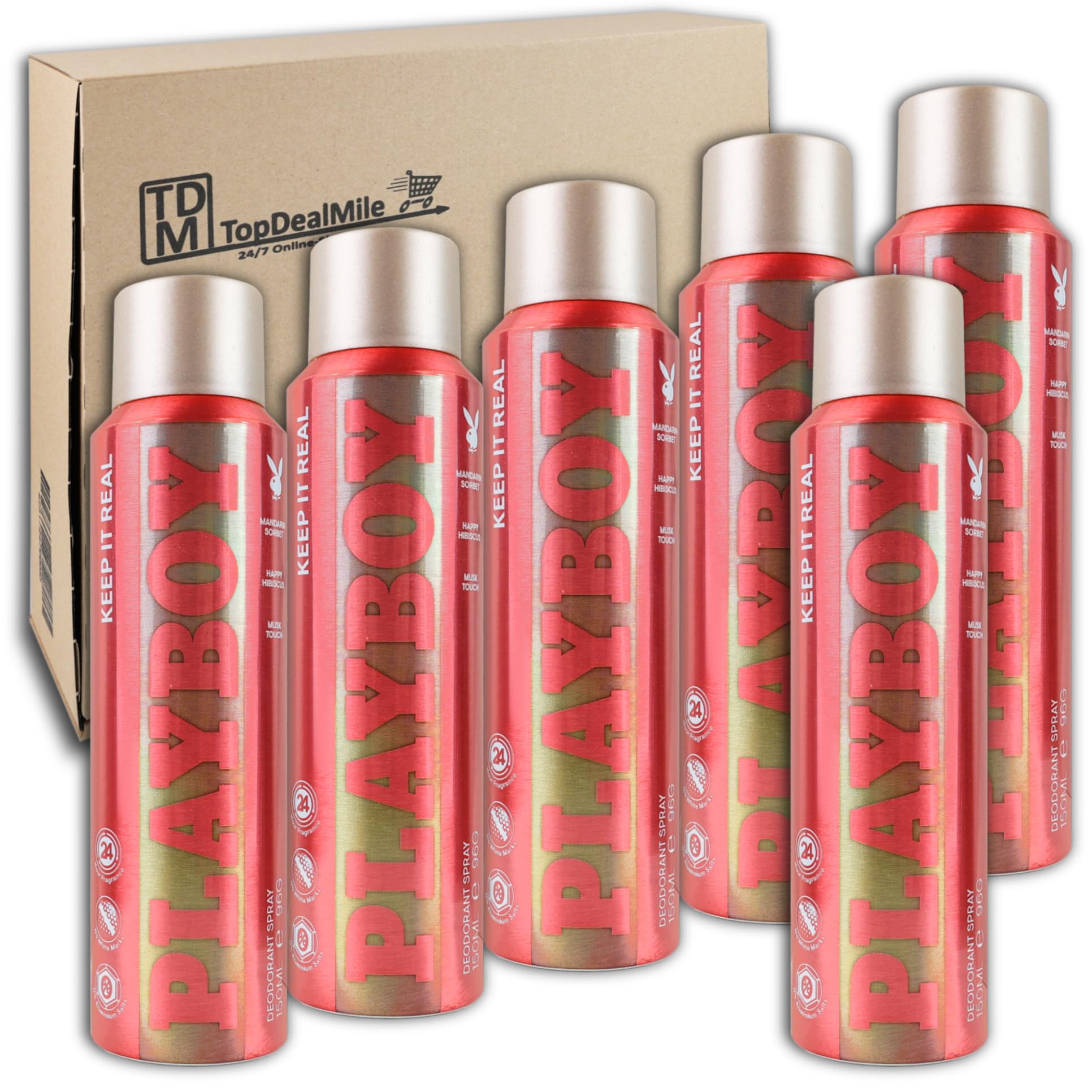Desodorante en aerosol TopDealMile, 6 x 150 ml