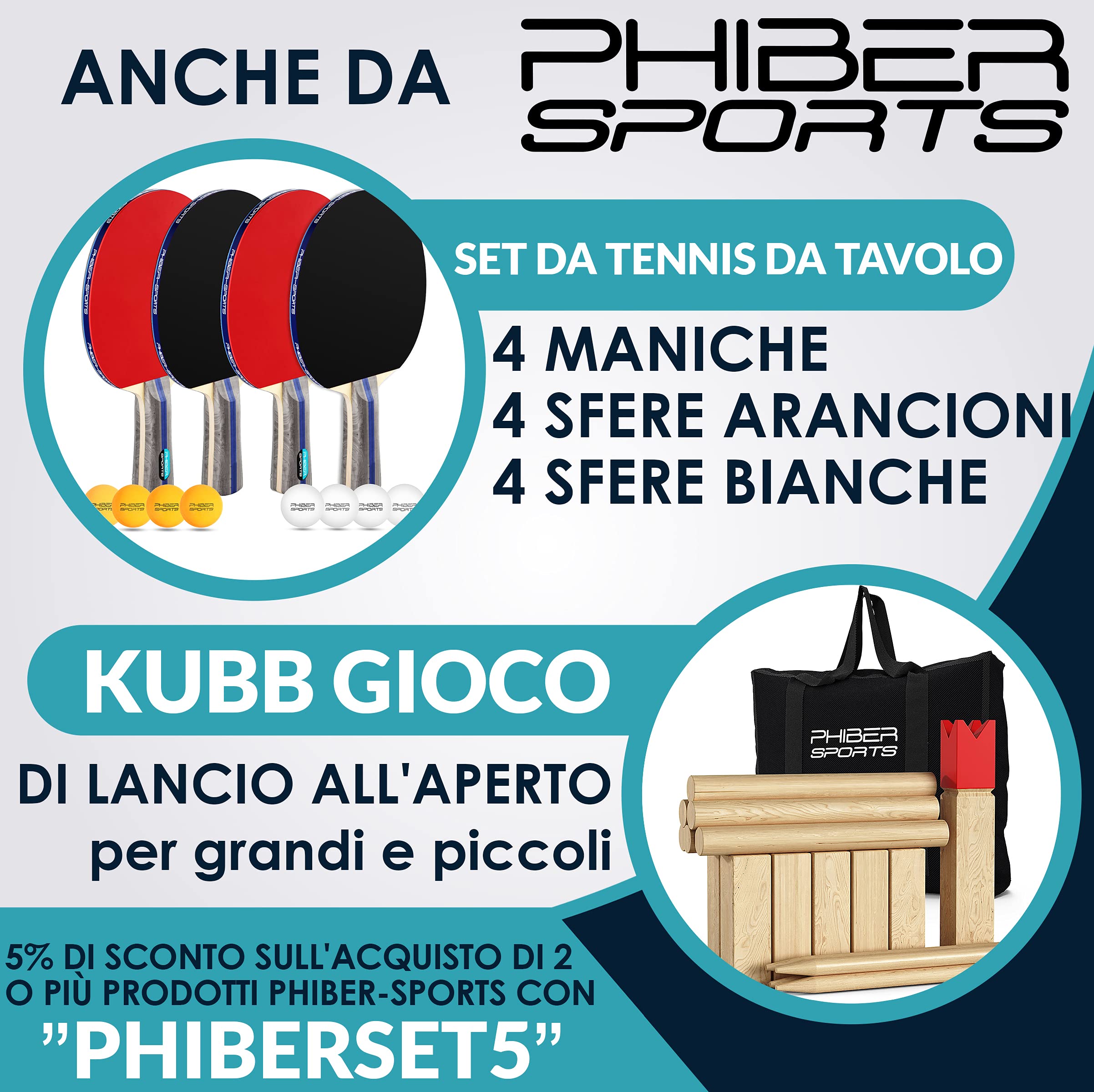 PHIBER-Sports Anelli per Frisbee 2 Pack - Anelli da Lancio Premium - 80% più Leggeri - Facili da Prendere - Per Bambini e Adulti