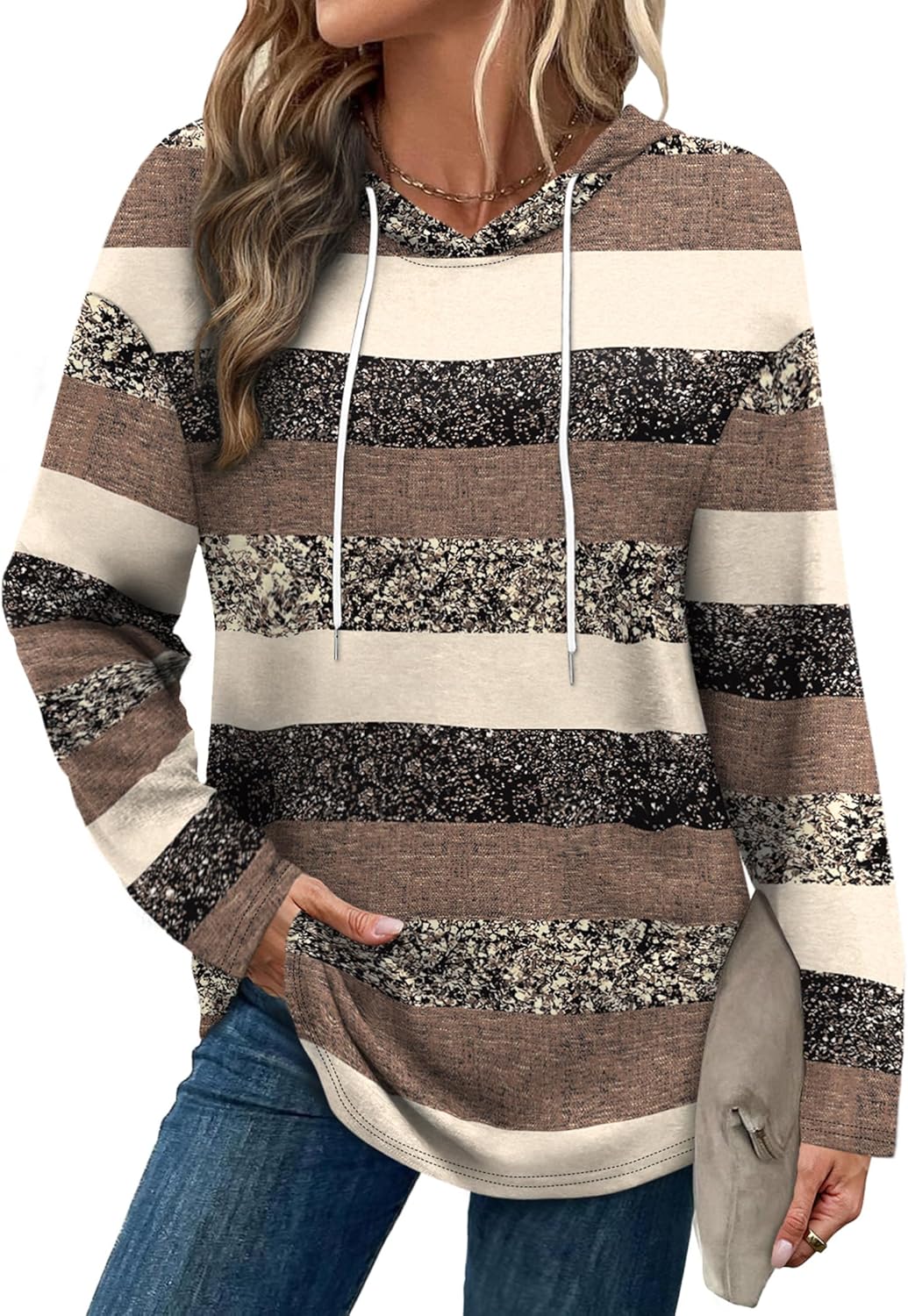 Bofell Hoodies for Women Long Sleeve Shirts Fall Clothes 2025 Outfits Crewneck Sweatshirts Winter Fashion Clothing