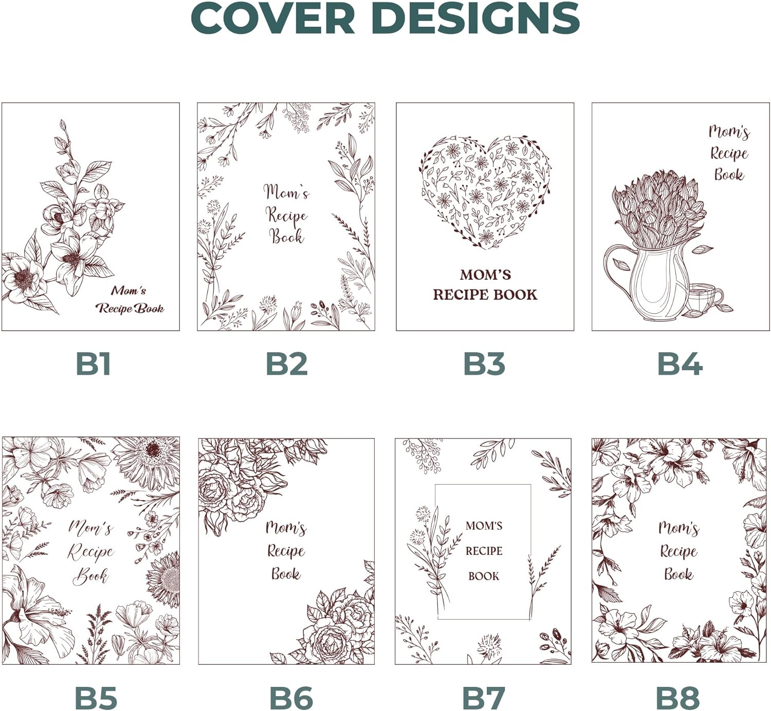 Personalized Recipe Book To Write In Your Own Recipes - Blank Recipe Binder Cookbook - Family Recipe Book Organizer (X-Large, 140 pages)