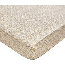 Crane Baby Soft Cotton Crib Mattress Sheet, Fitted Sheet for Cribs and Toddler Beds, Indigo Blue, 28”w x 52”h x 9”d