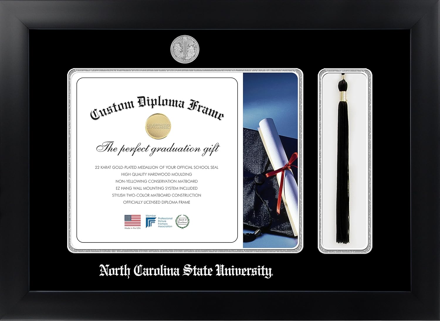 Infinity Diploma Frame, Black