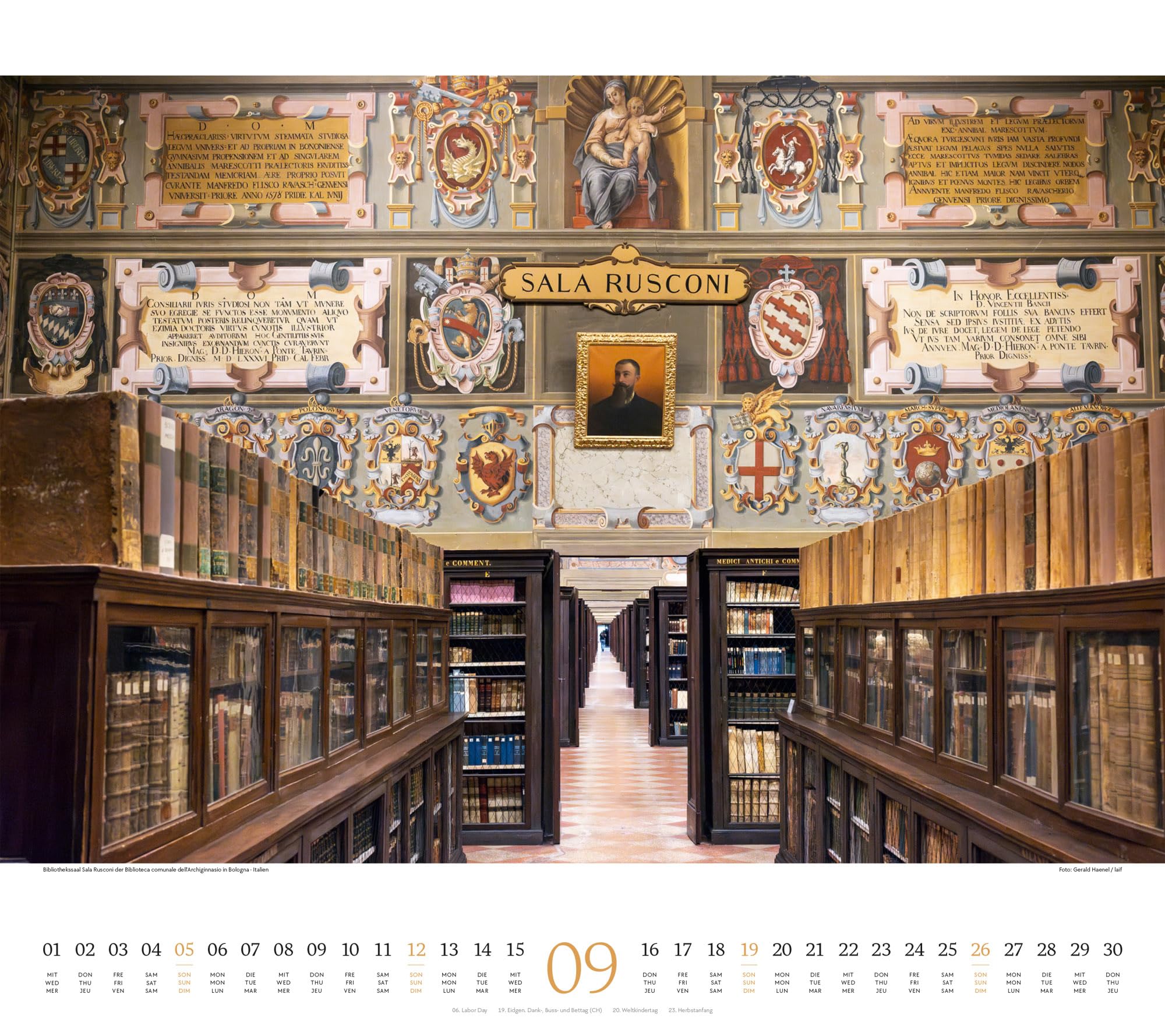 Welt der Bücher Kalender 2027 | Bildgewaltiger Bibliotheken-Kalender im großen Querformat (54x48 cm) | Eindrucksvolle Architektur von Büchereien