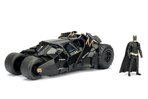 Jada Batman El Caballero Oscuro - Vehículos Metals Die Cast - Batmóvil, con figurita de Batman incluída