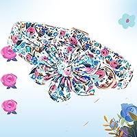 Vista 10 de Lionheart glory Collar de perro con bandera estadounidense, collar de flores para perro del 4 de julio, resistente y ajustable, collar patriótico
