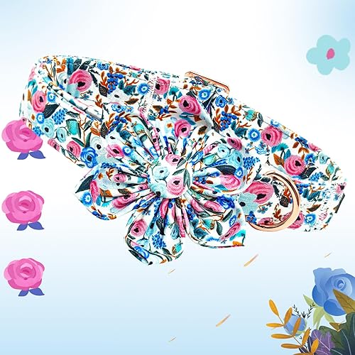 Miniatura 10 de Lionheart glory Collar de perro con bandera estadounidense, collar de flores para perro del 4 de julio, resistente y ajustable, collar patriótico