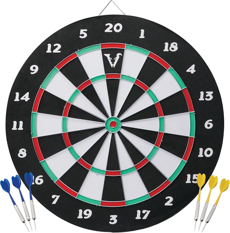 Viper Double Play Reversible Coiled Paper Dartboard, Regulation Size 17.75"