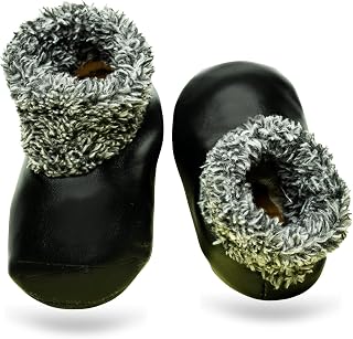 THE LITTLE LOOKERS Baby Leather Socks I Winter Leather Socks for Baby Boys/Baby Girls Price In India