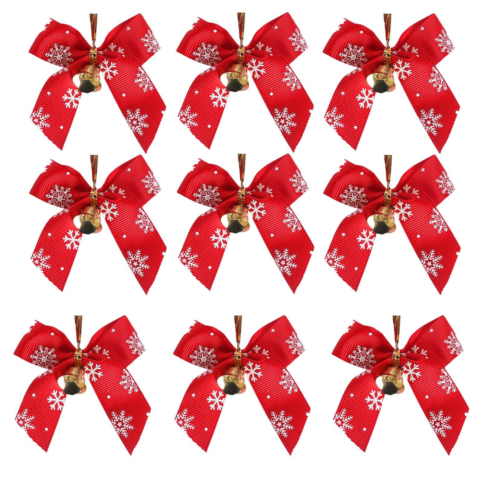 Sykerout Paquete de 50 Lazos navideños Lazos navideños Rojos Adornos Lazos navideños Lazos navideños con Campanas para cumpleaños Festivo Decoraciones para Fiestas de Bodas Árbol de Navidad…