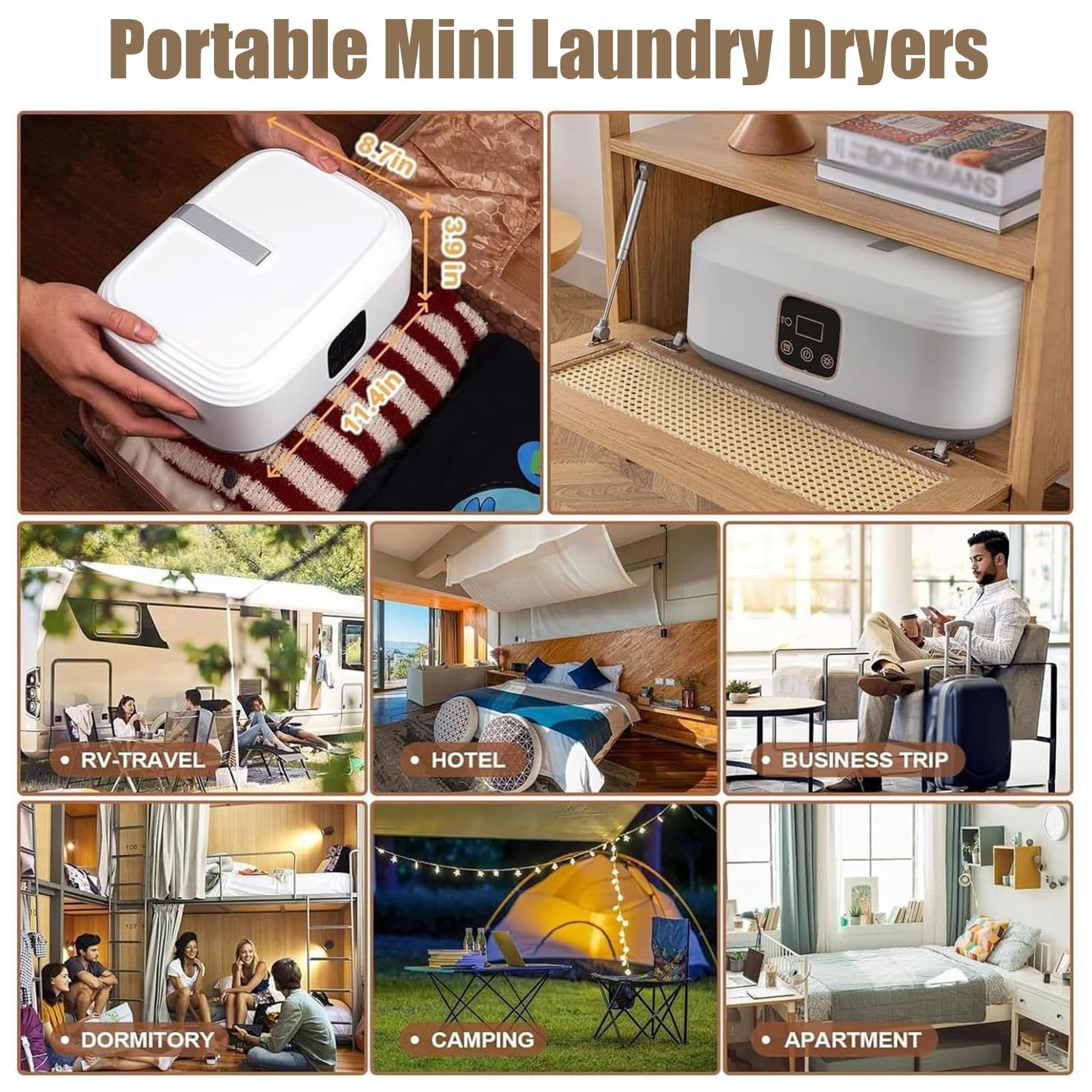 Secadora De Ropa PortáTil, Mini Secadora, Secadora Colgante Para Apartamentos, PequeñA Secadora EléCtrica Plegable Para Prendas Delicadas, Ropa Interior, Ropa De Bebé