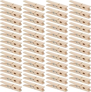 MANCHAP 150 Pack 2.8 Inch Natural Wooden Clothespins, Laundry Clothes Pins Wooden Clothes Pegs, Wood Clothing Pins Wooden Clips for Clothes, Photos, Crafts Display