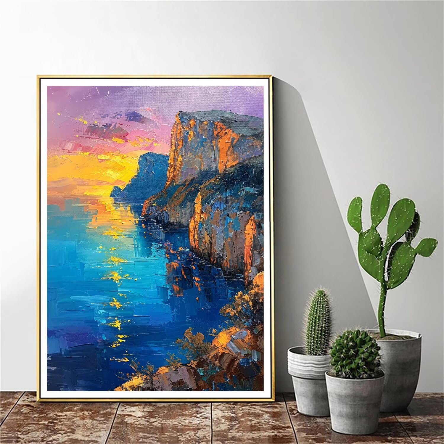 Pintar por Numeros Adultos pintar por numeros niños manualidades niños 10 años, DIY Pintar por Números de Pincel y Pintura acrílica Decoraciones para el Hogar Manualidades, sin Marco 60x80cm C-116