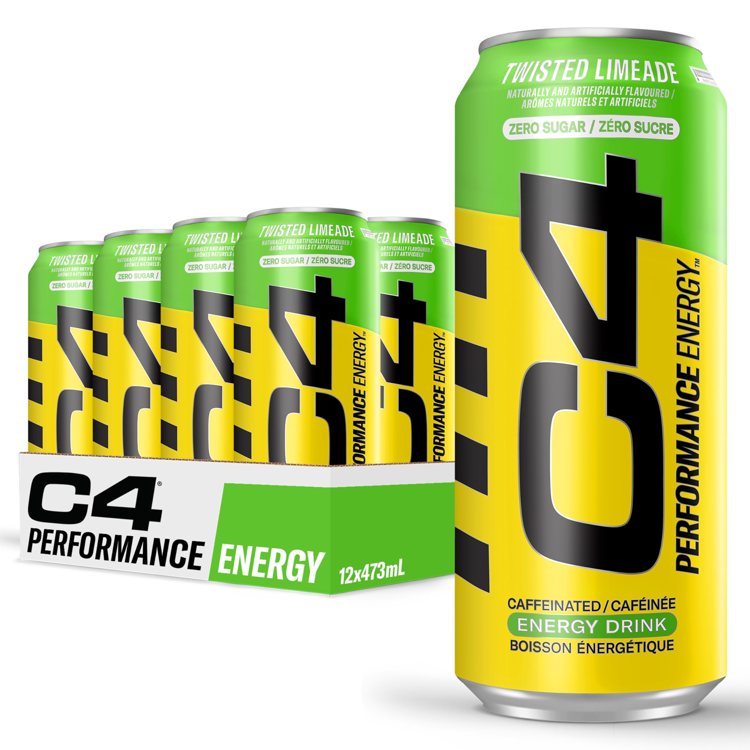 Cellucor C4 Performance Energy Drink, Twisted Limeade, Carbonated