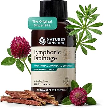 Natures Sunshine Lymphatic Drainage Drops with Cleavers Extract - 60 Serv. | Herbal Lymphatic Support Supplement Complex for Lymph Drainage, Red Clover, Red Root & Prickly Ash Bark for Lymph System Flow