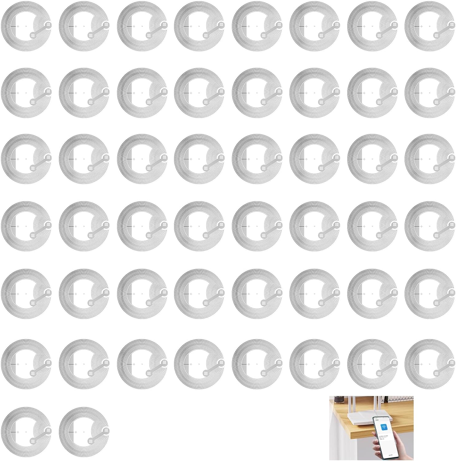 50 pegatinas NFC NFC Ntag213, reutilizables, chip NFC, tarjetas NFC programables