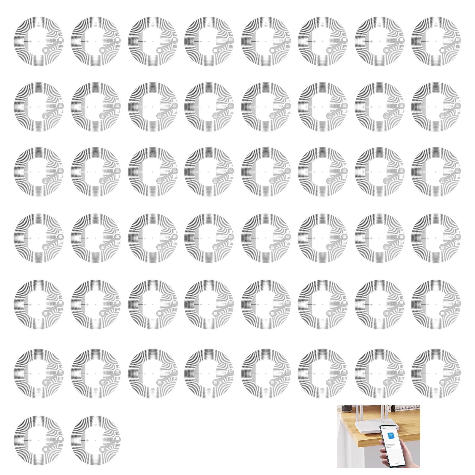 Pegatinas NFC Ntag213 regrabables 144 bytes para iPhone iOS Android
