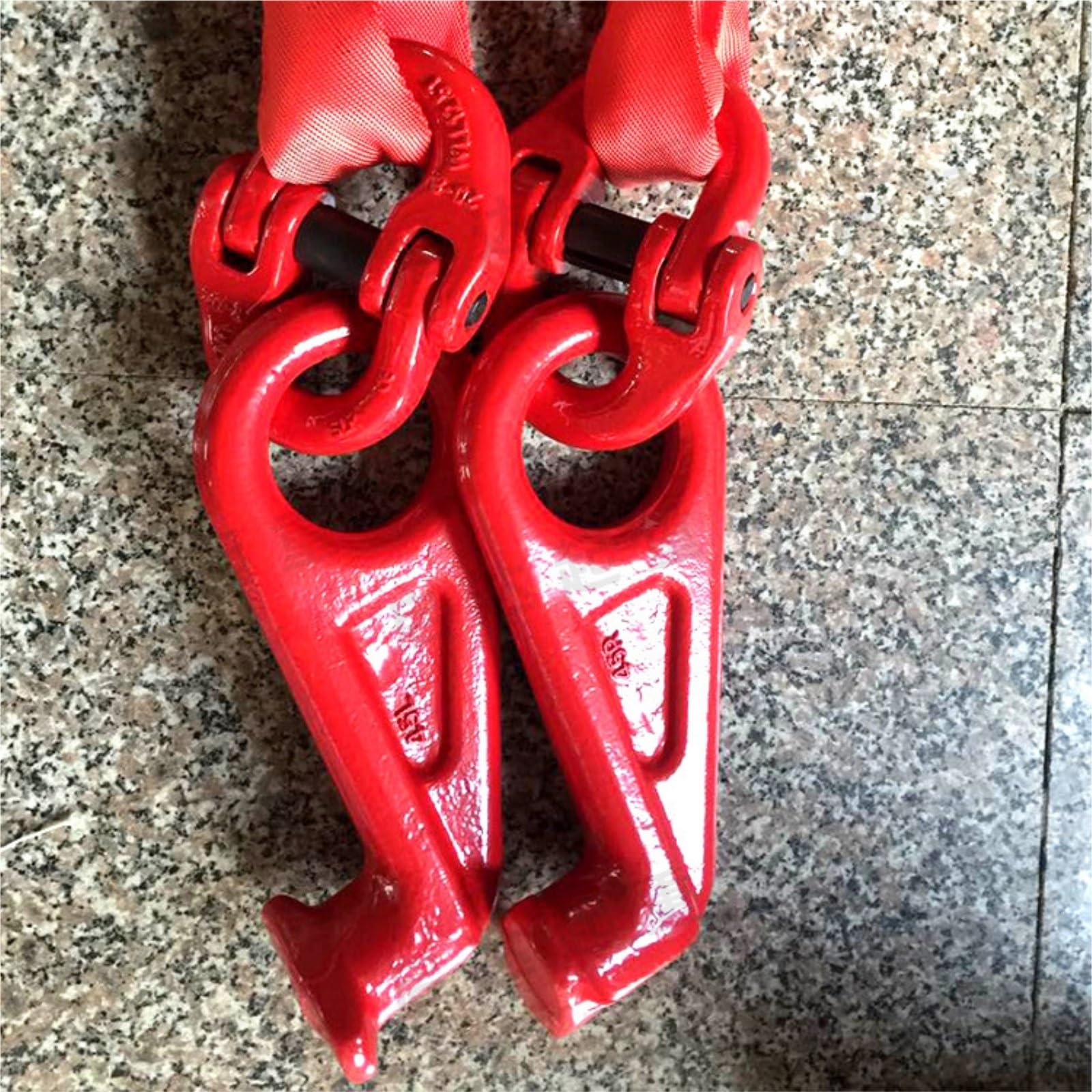 Ganci di sollevamento for container, confezione da 2, 12,5 T, gancio di sollevamento for container in acciaio legato, sinistra e destra, a 45 gradi