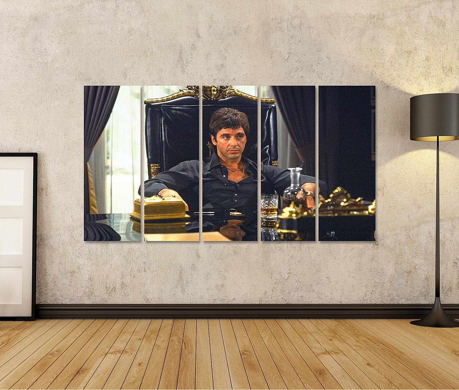 islandburner Bild auf Leinwand Pacino Scarface Tony Montana Kult Gangster Movie Film Ikone V2 Bilder Wandbilder Poster