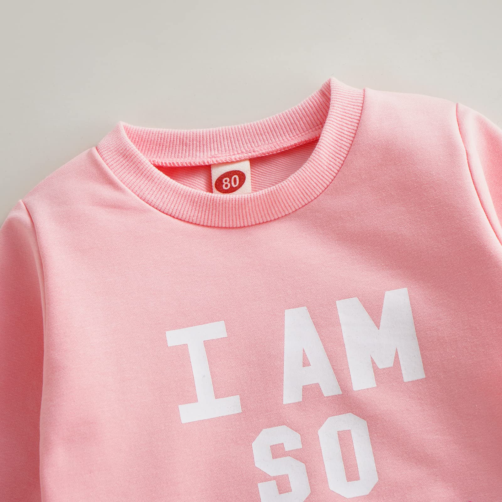 Sasaerucure Infant Toddler Baby Girl Oversized Sweatshirt Long Sleeve Top Valentine 's Day Outfit Clothes (Pink, 3-4 Years)