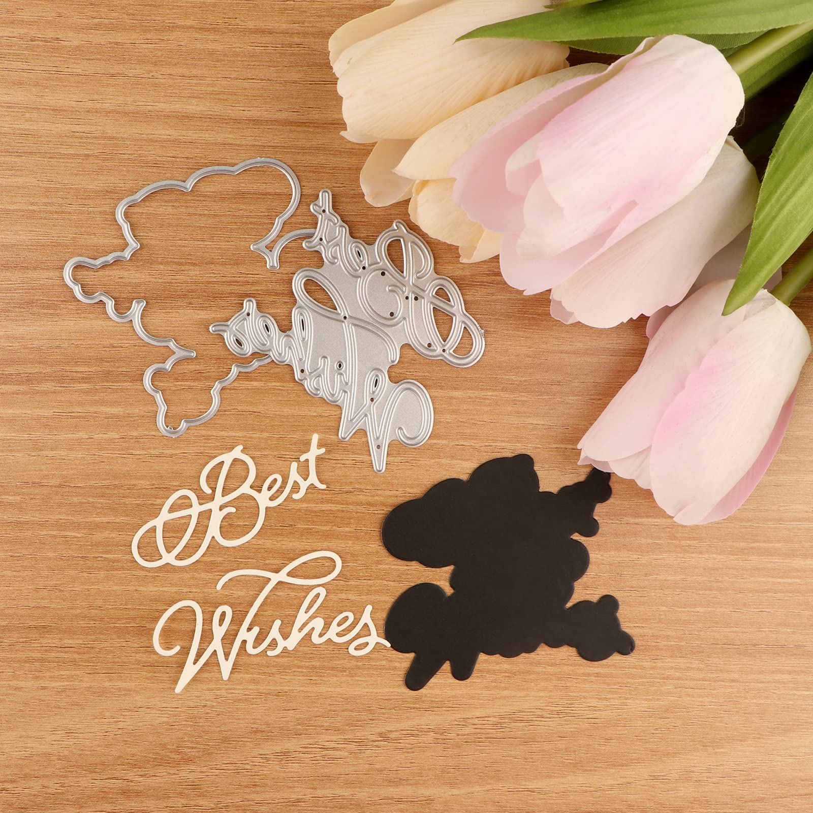 Amazon.co.jp: Briartw Best Wishes カッティングダイス 文字フレーズ