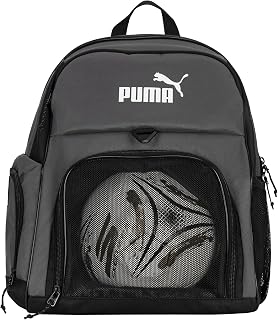 PUMA Pitch Ball Backpack with Front Mesh Compartment and Ventilated Shoe Pocket