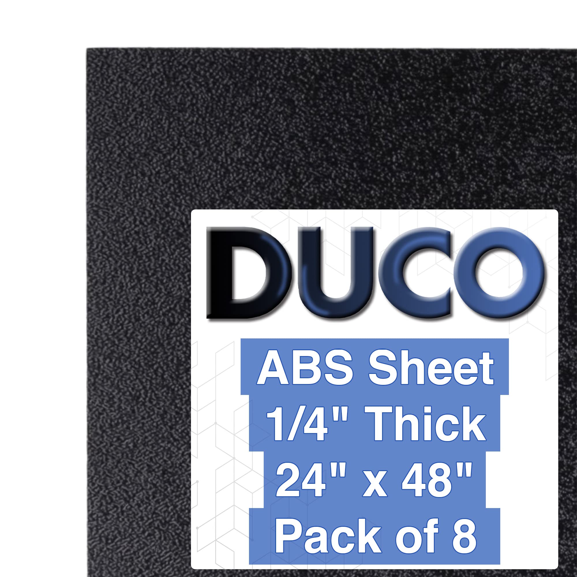 Duco ABS Plastic Sheets - 6" x 12" Black -17 Duco ABS Plastic Sheets - 6" x 12" Black -17