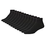mens Ankle Socks, Double Tough, White & Black, Multipack
