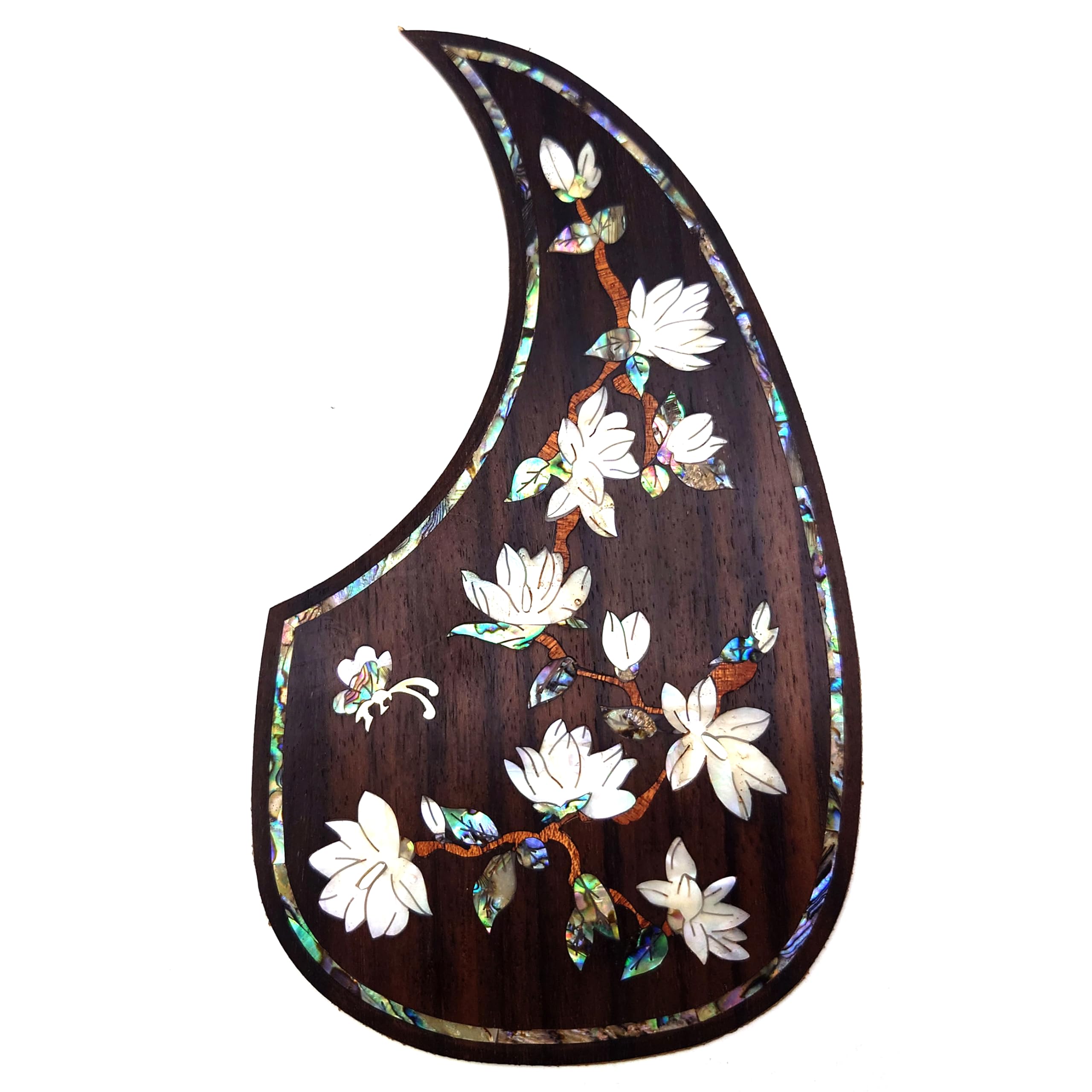Guitar Pick Guard, Battipenna in abalone in palissandro autoadesivo for Chitarre acustiche folk D-45 Taylor(19)