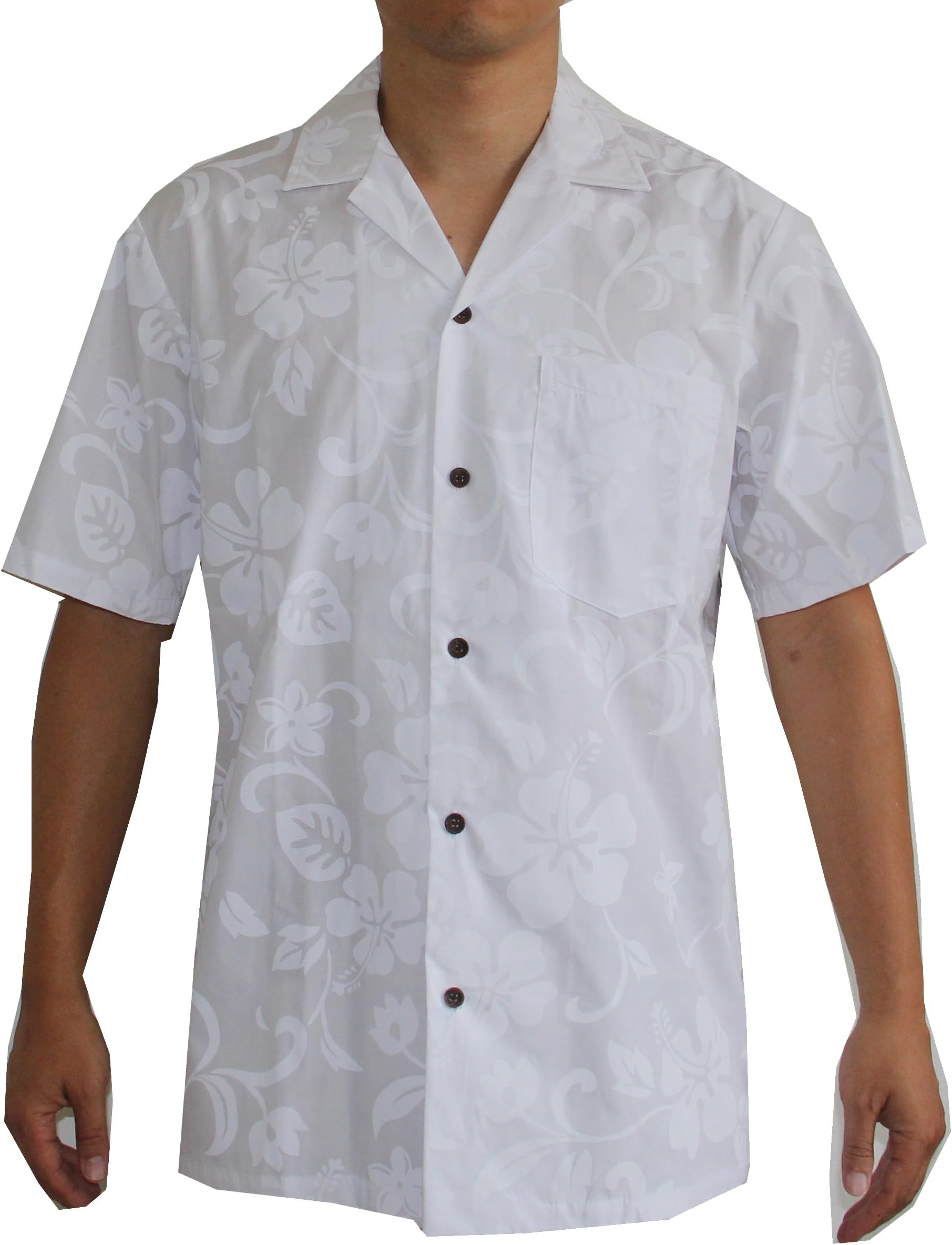 Alohawears Clothing CompanyMade in Hawaii ! Men's White Wedding Hawaiian Aloha Shirt