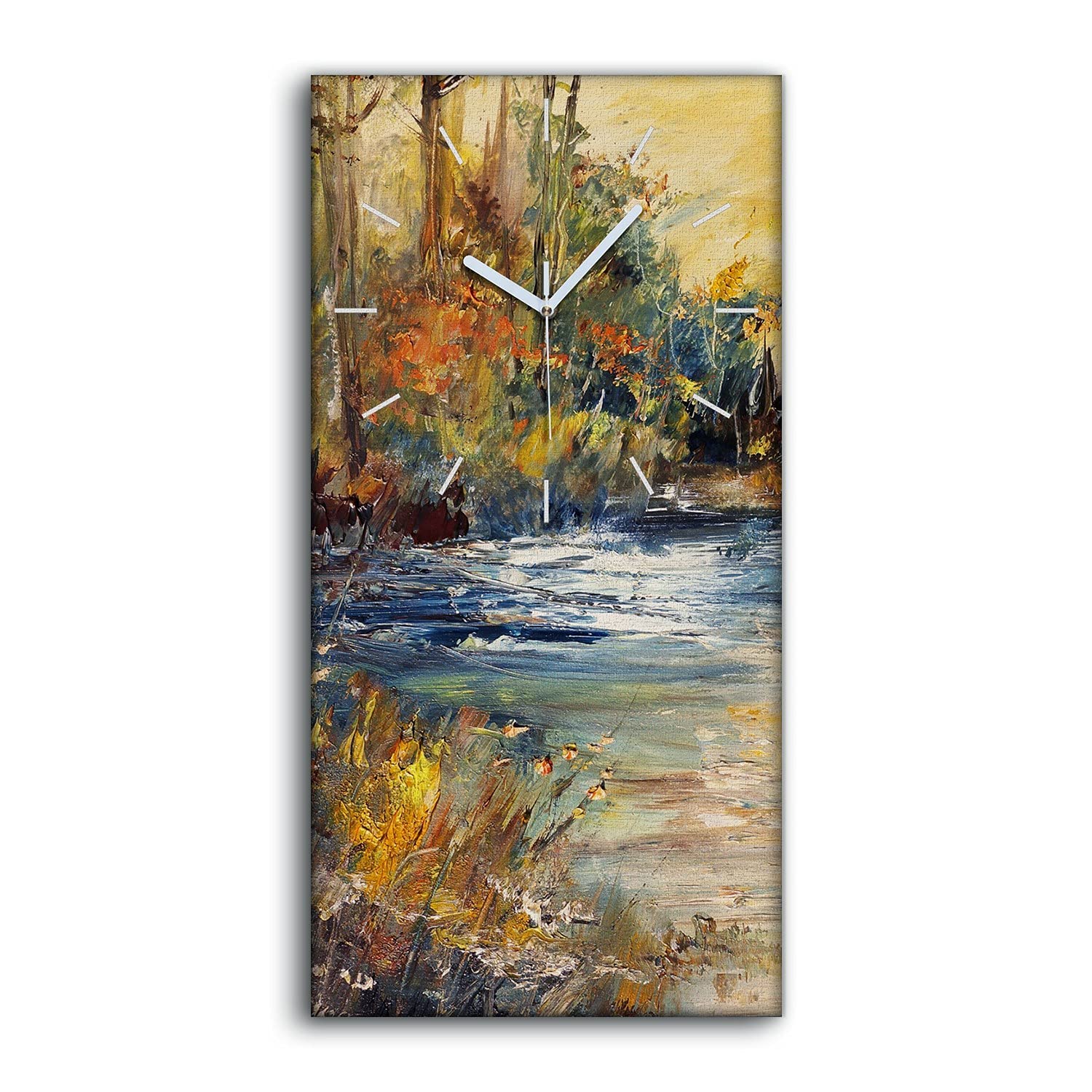 Horloge sur toile sans bruit tableau abstrait moderne pour dormir