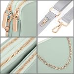 UTO-Small-Crossbody-Bags-for-Women 3 en 1 Purse à épaule polyvalente avec sangle de chaîne amovible de poche de pièce CA