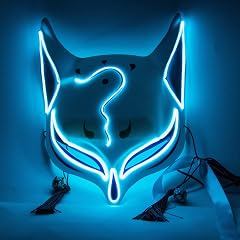 VICKYPOP Fox Cosplay Mask Halloween LED Mask Party Props