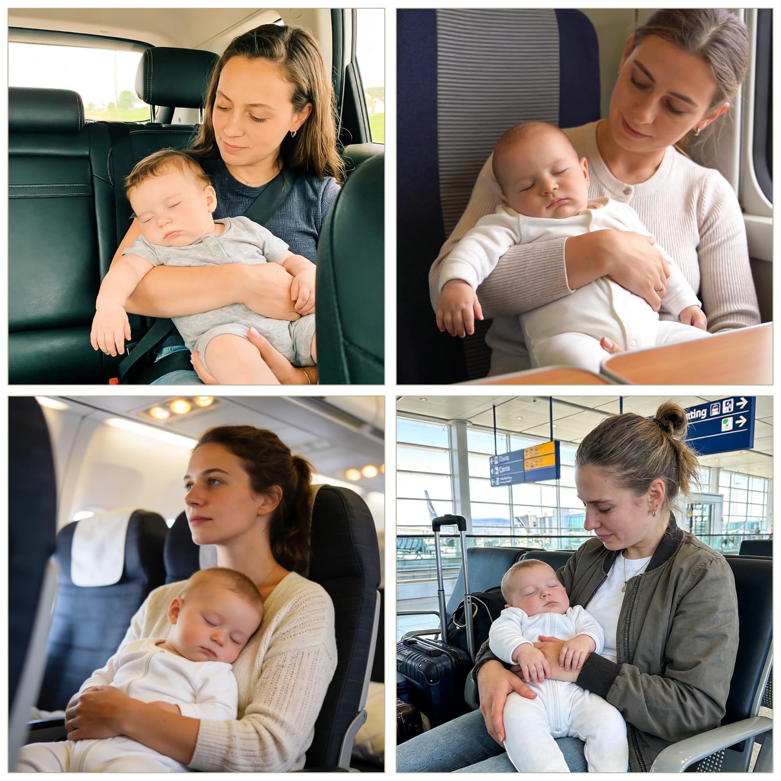 Lettino gonfiabile per bambini, 80 x 50 x 60 cm, letto da viaggio per bambini, con pompa ad aria e borsa di stoccaggio, per bambini, aereo e aereo, prolunga portatile per voli auto e aerei