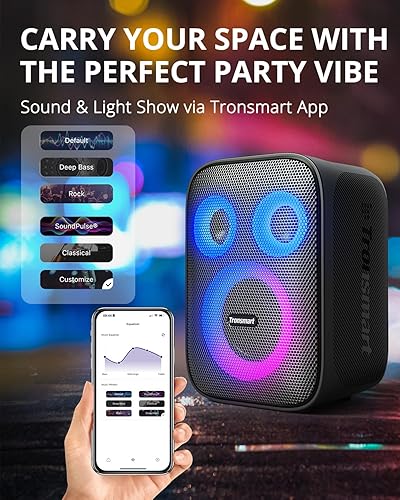 Miniatura 6 de Tronsmart Halo 200 Sistema de altavoces PA activos portátiles con mezclador de 3 canales, transmisión Bluetooth, conexión de altavoz inalámbrico,