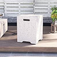 Vista 7 de HOMPUS Cubierta para tanque de propano de 16 pulgadas para mesa de fuego, cubierta para tanque de gas de 20 libras, mesa de parrilla de concreto