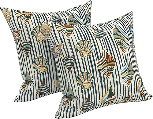 Miniatura 83 de LVTXIII - Juego de fundas para cojines de sofá, patio o sillón de exteriores, cuadradas y decorativas, 2 unidades de 16" x 16", sin relleno