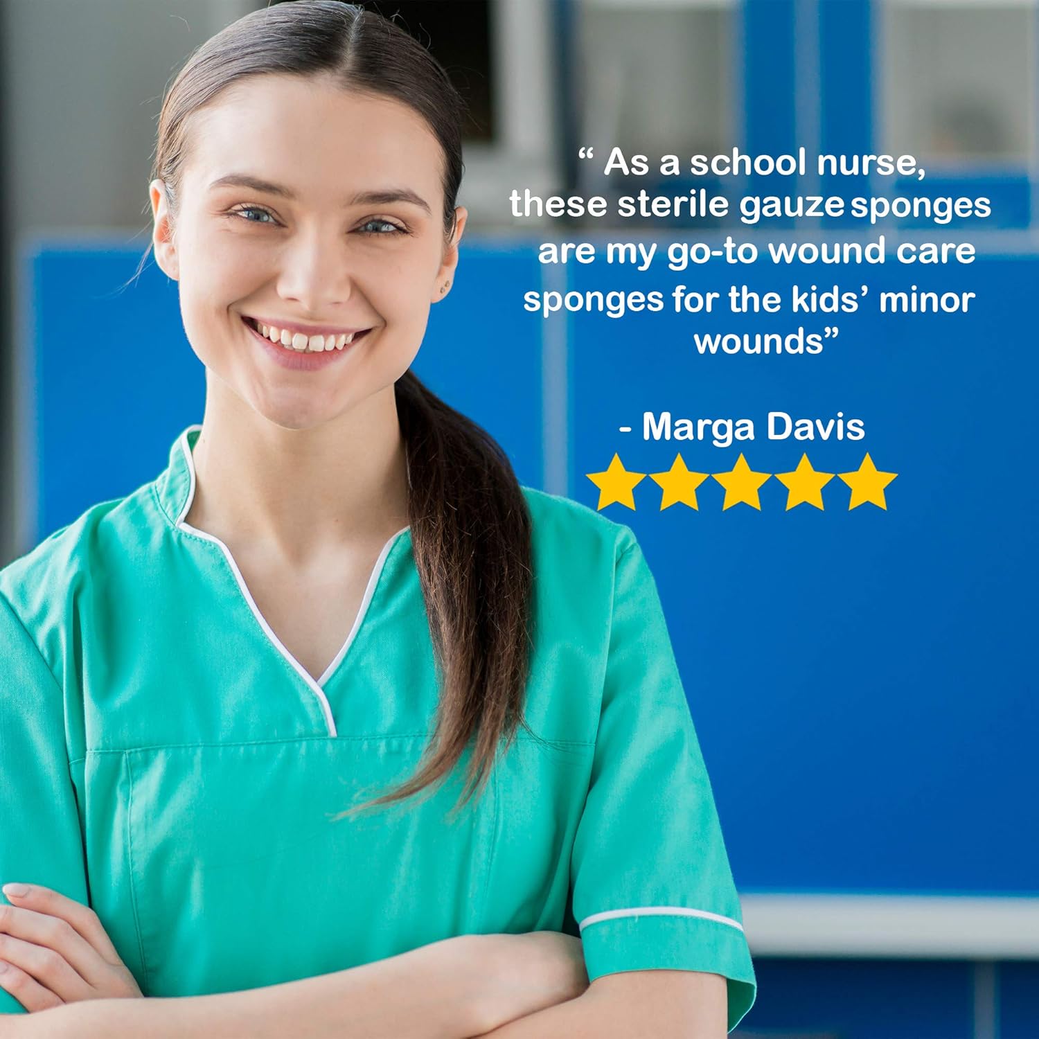 JJ CARE Sterile Gauze Pads 2" x 2" (Box of 100) 12-Ply Cotton Gauze Pads, Individually-Wrapped Sterile Gauze Sponges, 100% Woven, Non-Stick Medical Gauze Pads for First Aid Kit & Wound Care : Health & Household