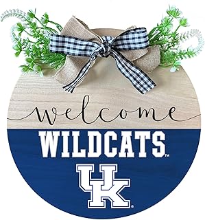 Kentucky Wildcats Wooden Wreath Welcome Sign Officially Licensed Collegiate Product Single