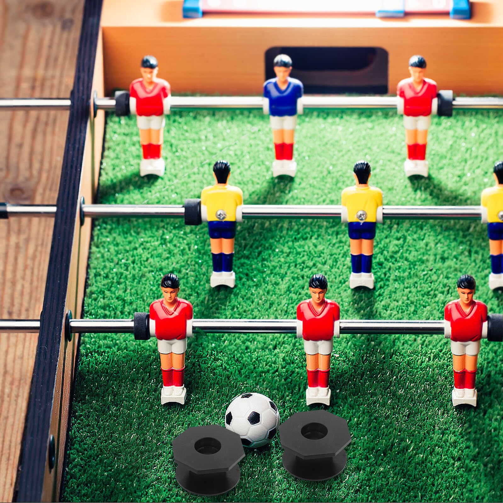 HANABASS 16 Pares Rodamientos para Futbolín con Accesorios Completos de Repuesto Masculinas y Femeninas Kit para Mesa de Fútbol de Compatibles Montaje Sencillo
