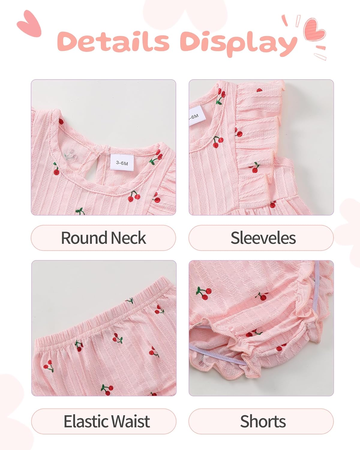 Mioglrie Baby Girl Clothes Toddler Girl Clothes Ruffle Tops Short Sets Summer Outfits 3 6 12 18 24 Months Baby Girls - Image 5