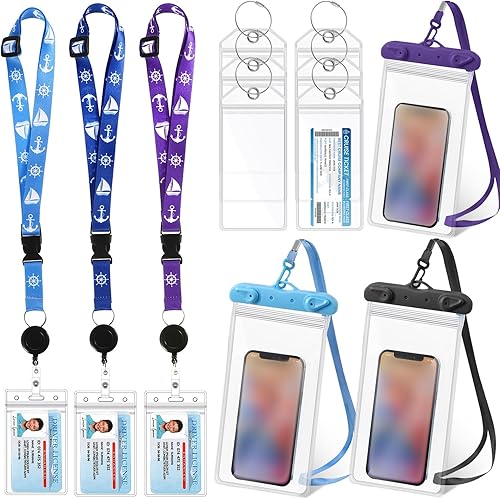 Teling El kit de accesorios de crucero de 12 piezas incluye 3 cordones de crucero con soporte transparente desmontable, 6 soportes para etiquetas de