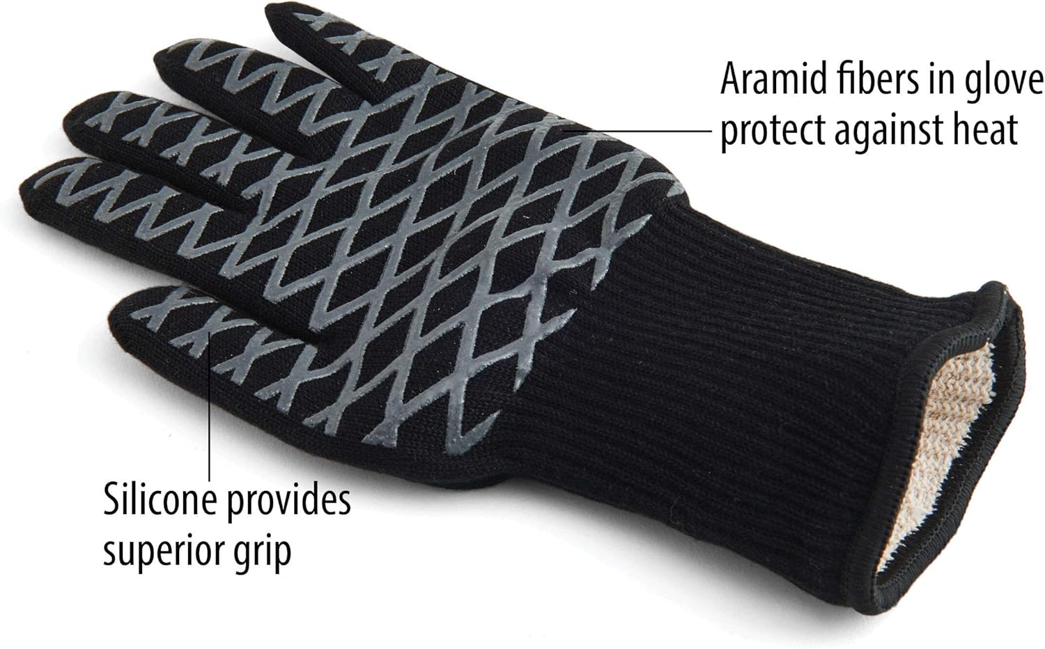 Farberware 5261926 Barbecue Cooking Mitt, 1 EA, Black : Patio, Lawn & Garden