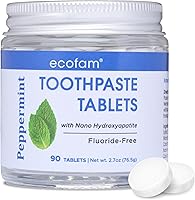 Vista 25 de Tabletas de pasta de dientes – Menta de vainilla Tabletas de pasta de dientes Nano hidroxiapatita masticables Sin flúor l 90 pestañas